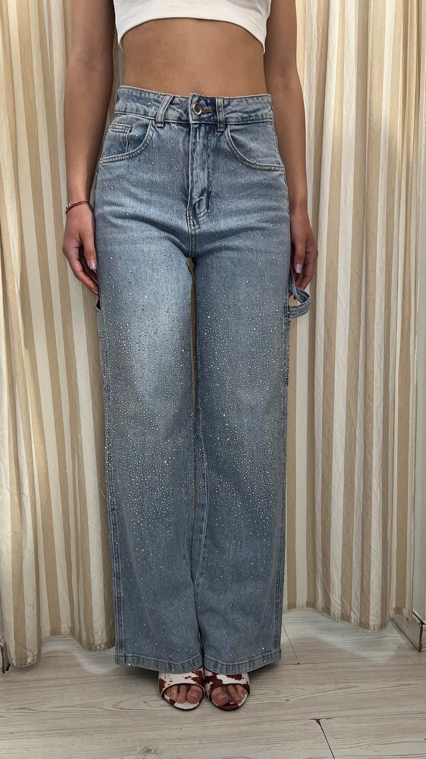 Jeans con strass