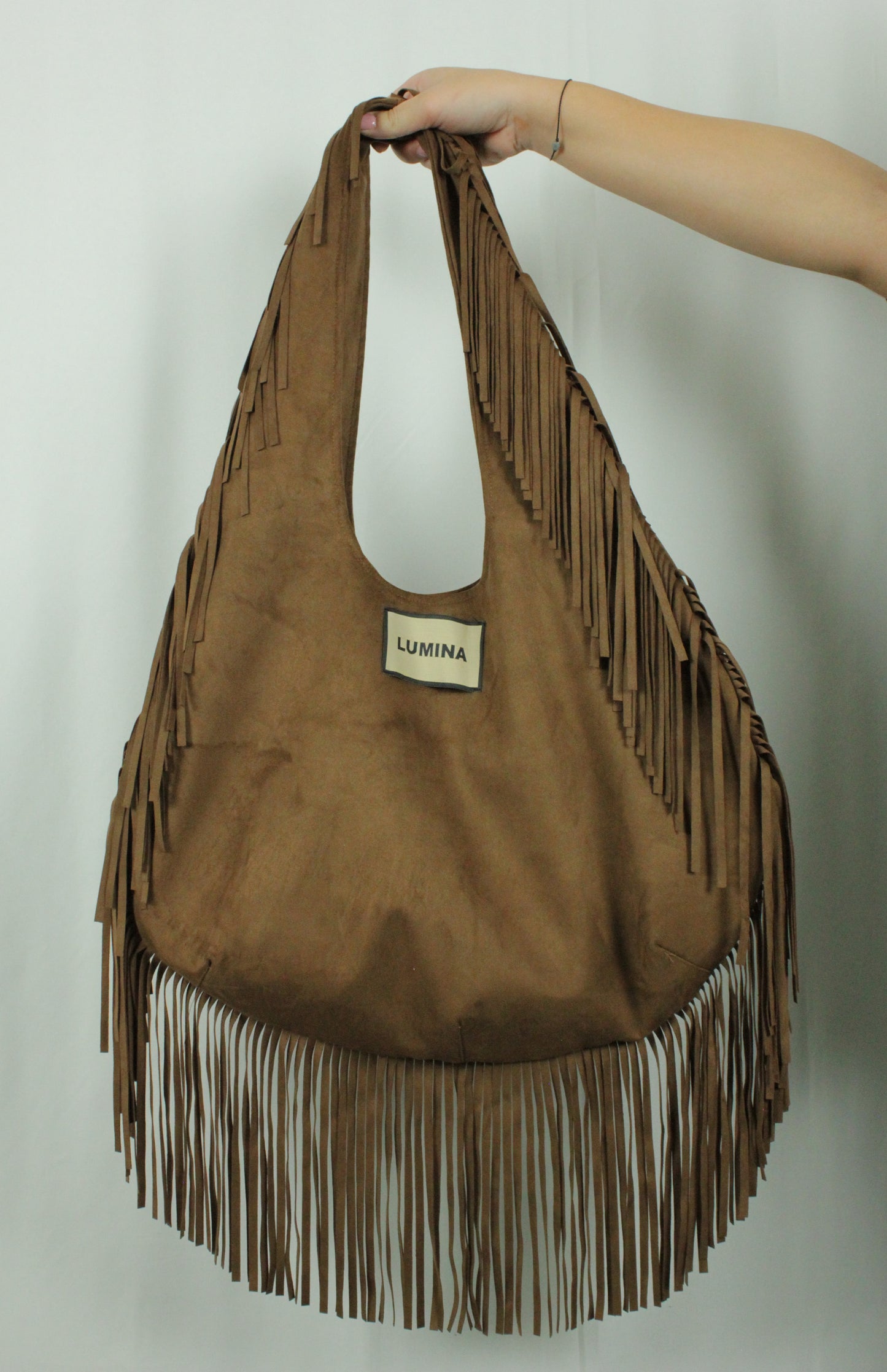 Borsa Lumina in camoscio