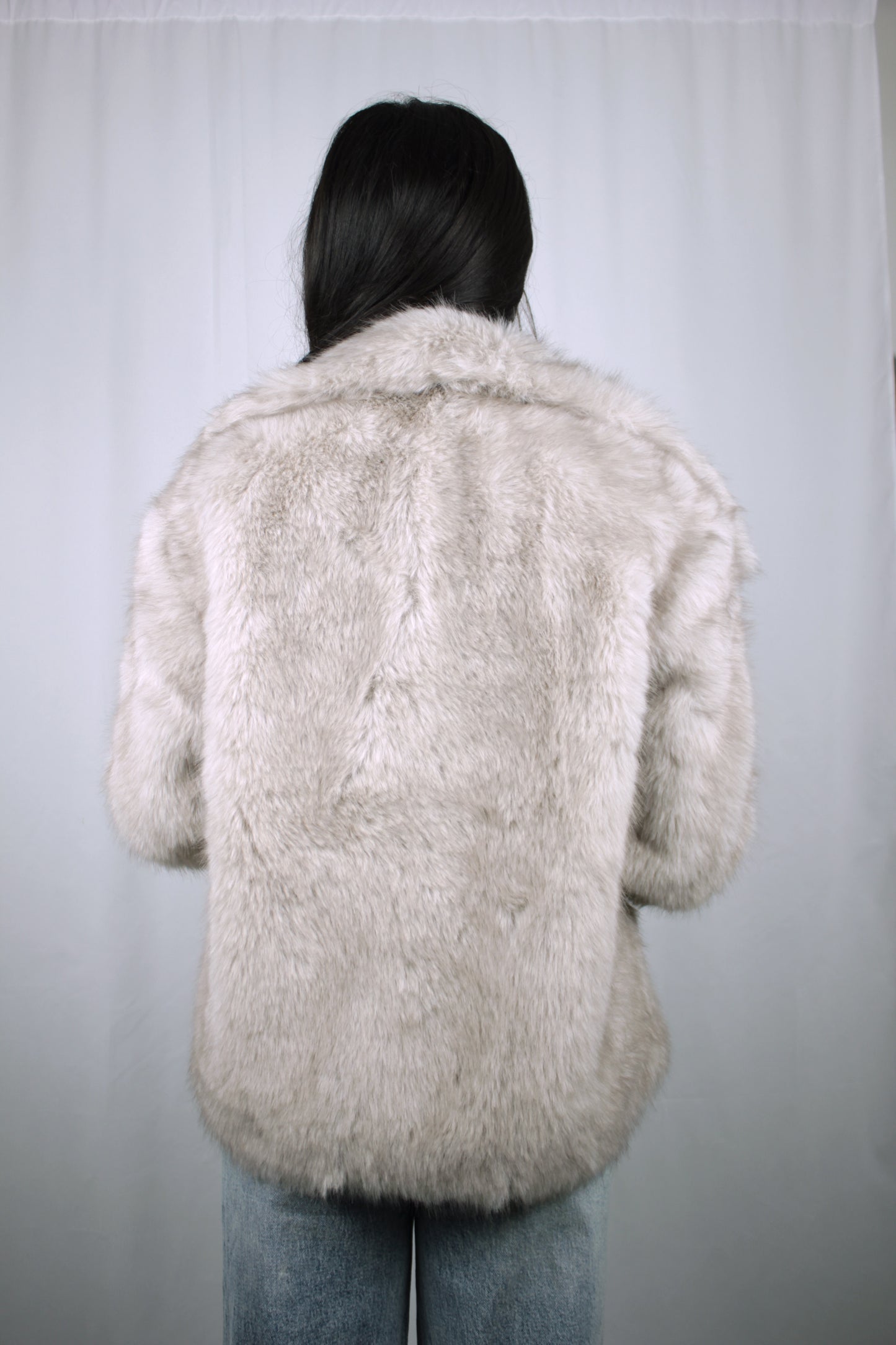 Giacca corta ecopelliccia Ghiaccio