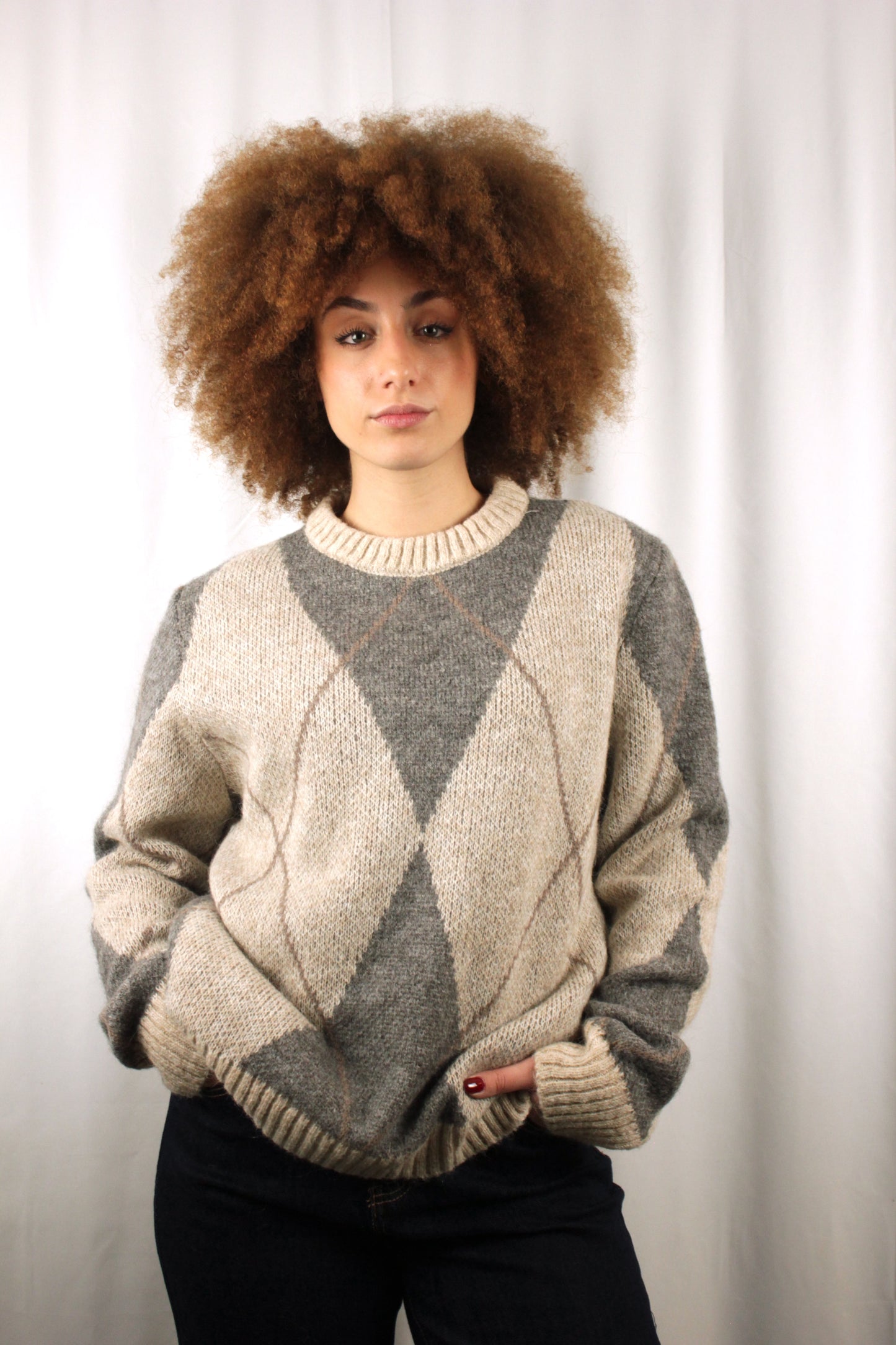 Pull in alpaca maxi rombo