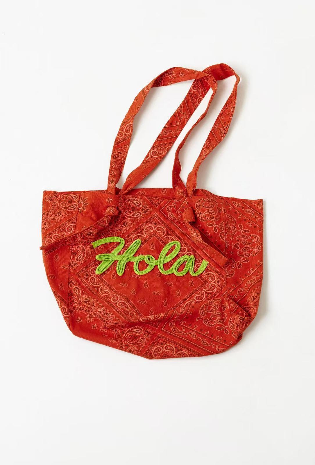 Bag in cotone con scritta
