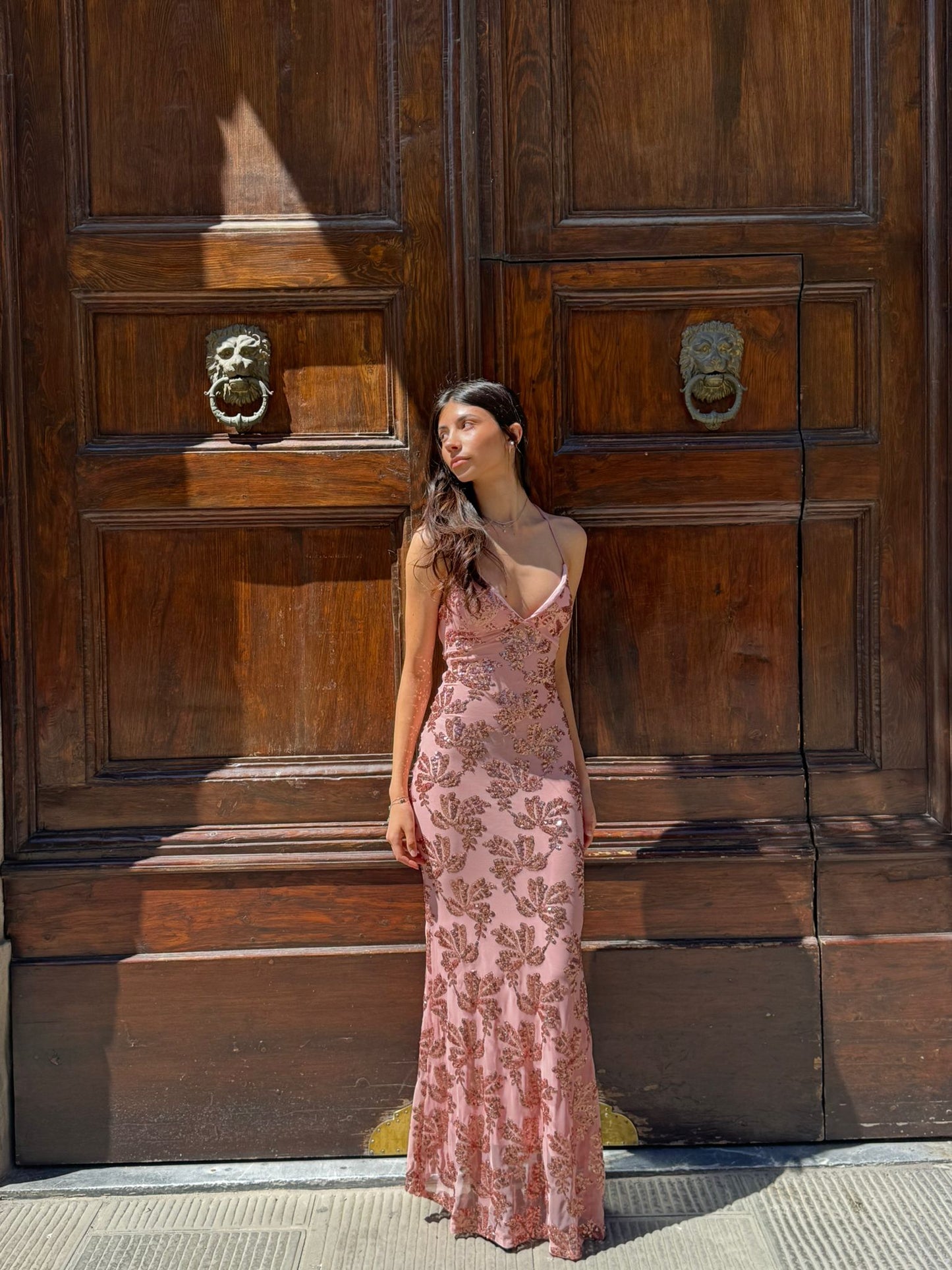 Abito Paillettes Rosa