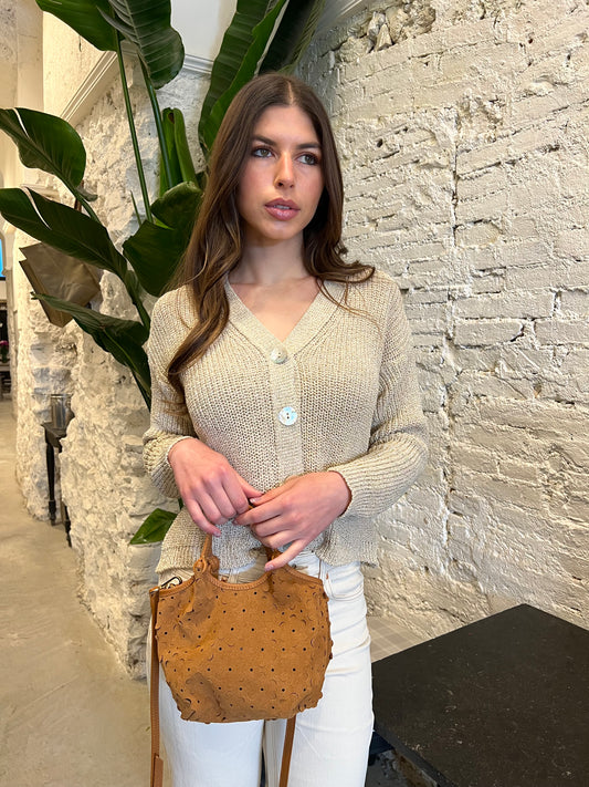 Cardigan dorato