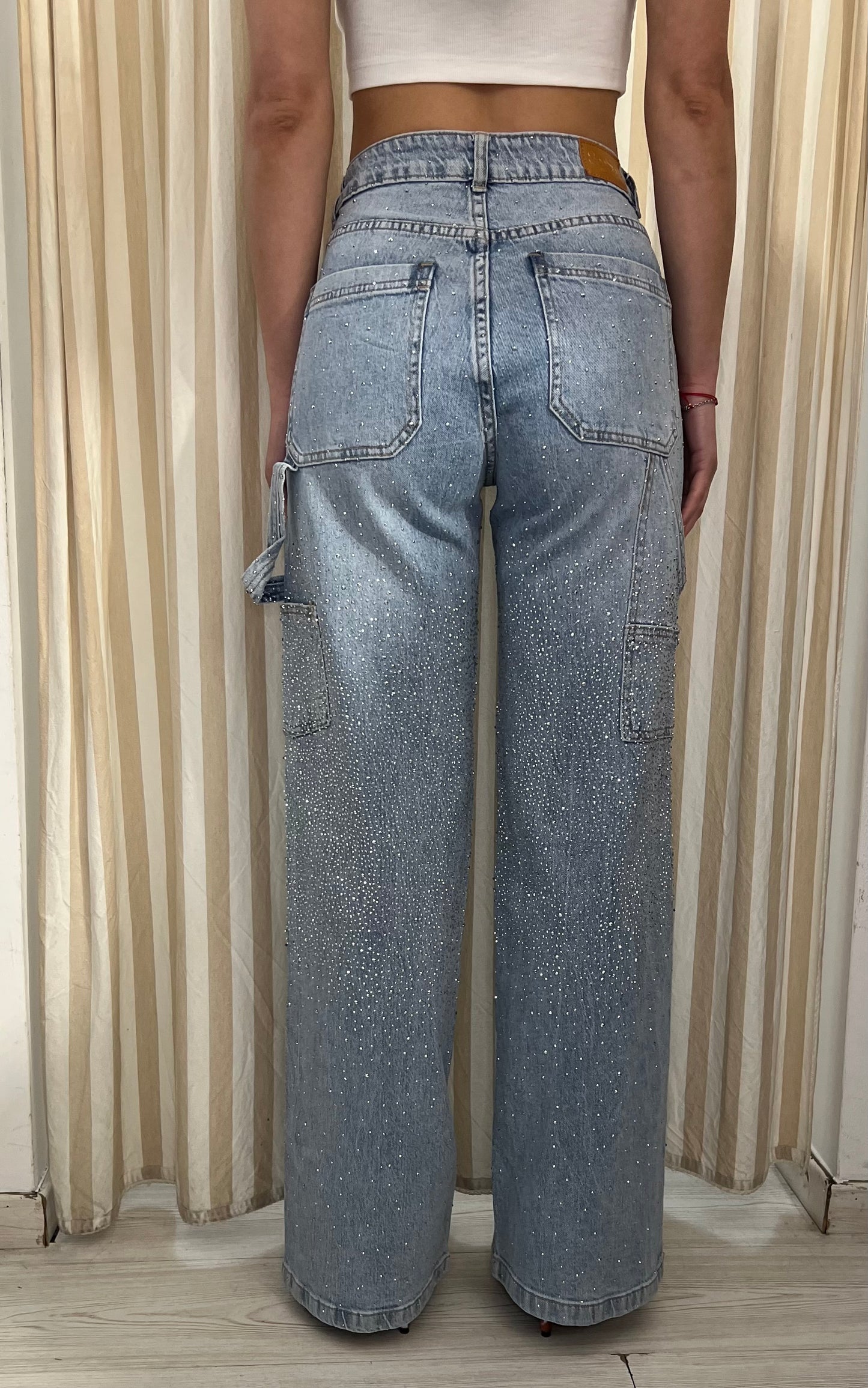 Jeans con strass