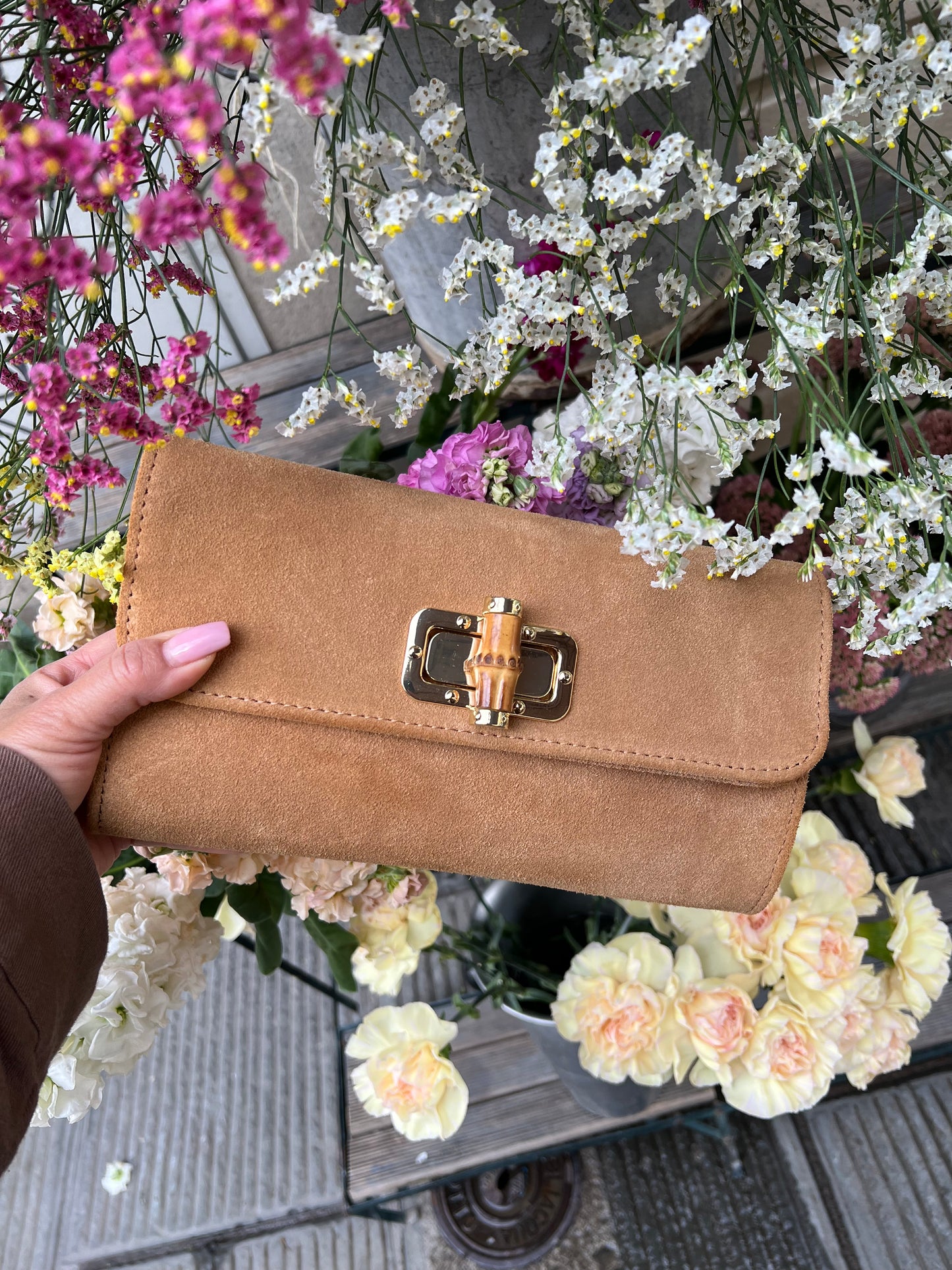 Pochette camoscio