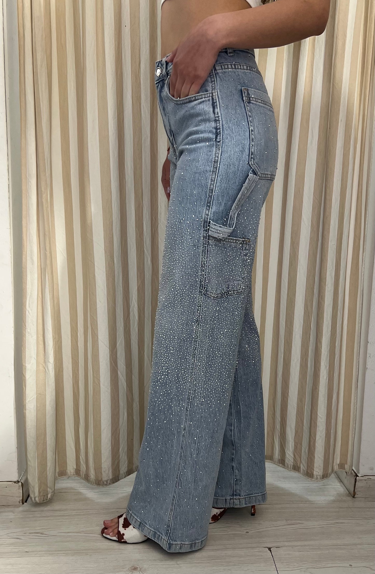 Jeans con strass