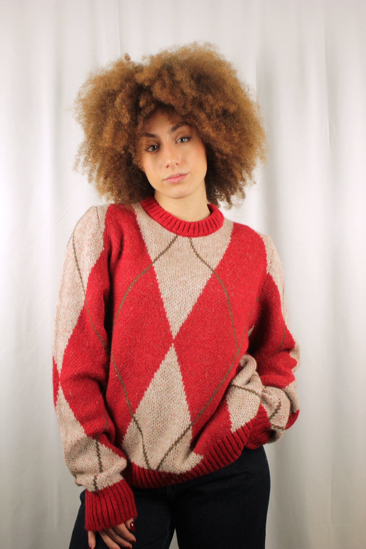 Pull in alpaca maxi rombo