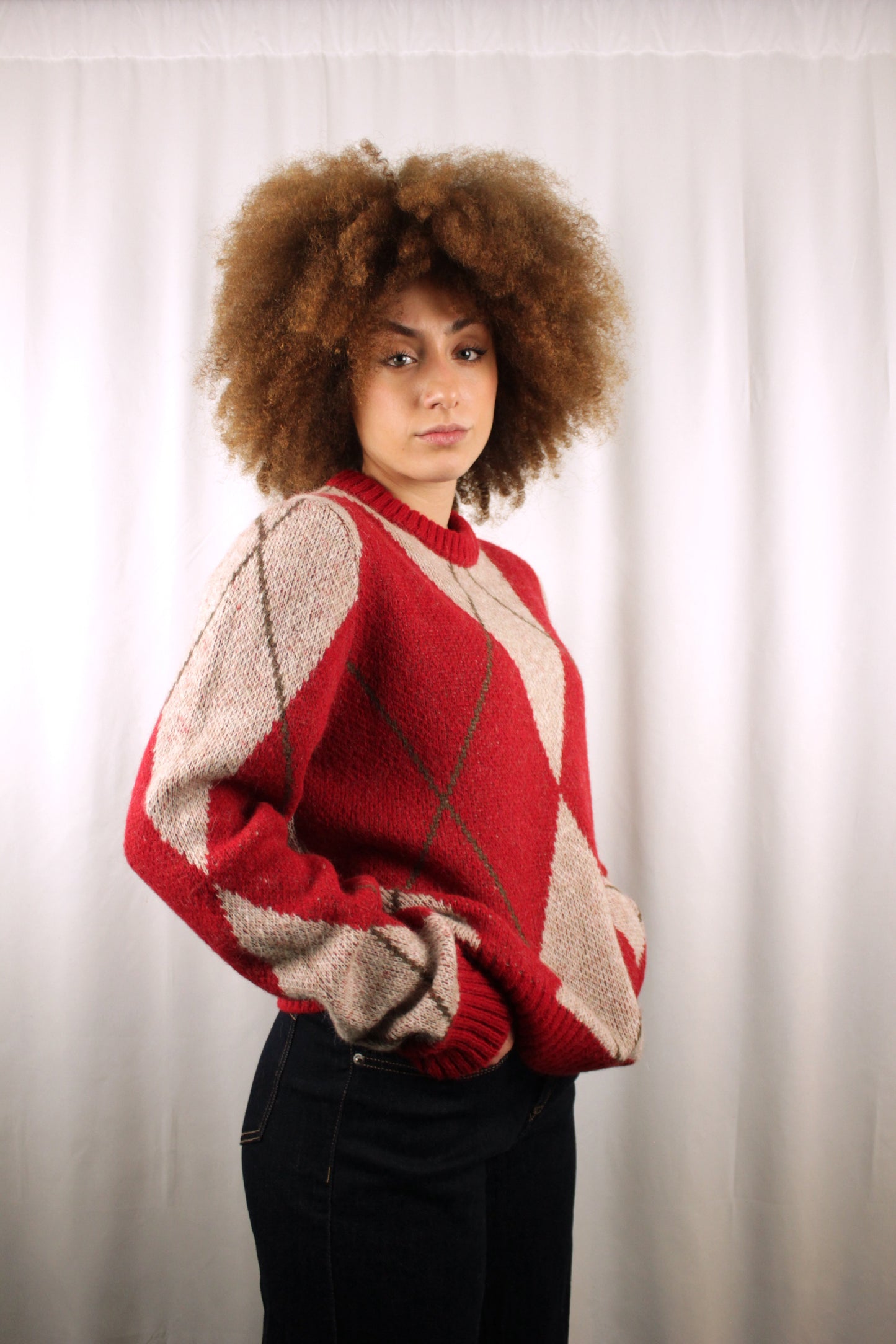 Pull in alpaca maxi rombo