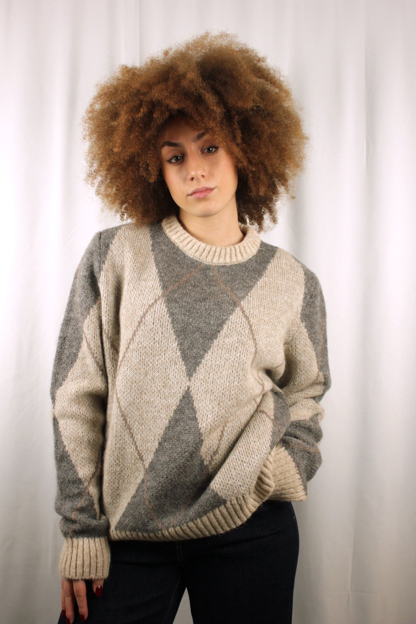 Pull in alpaca maxi rombo