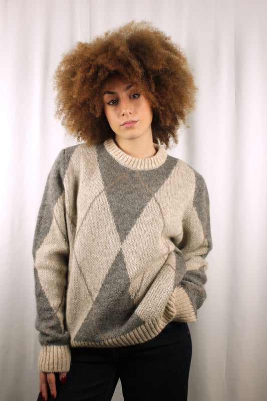 Pull in alpaca maxi rombo