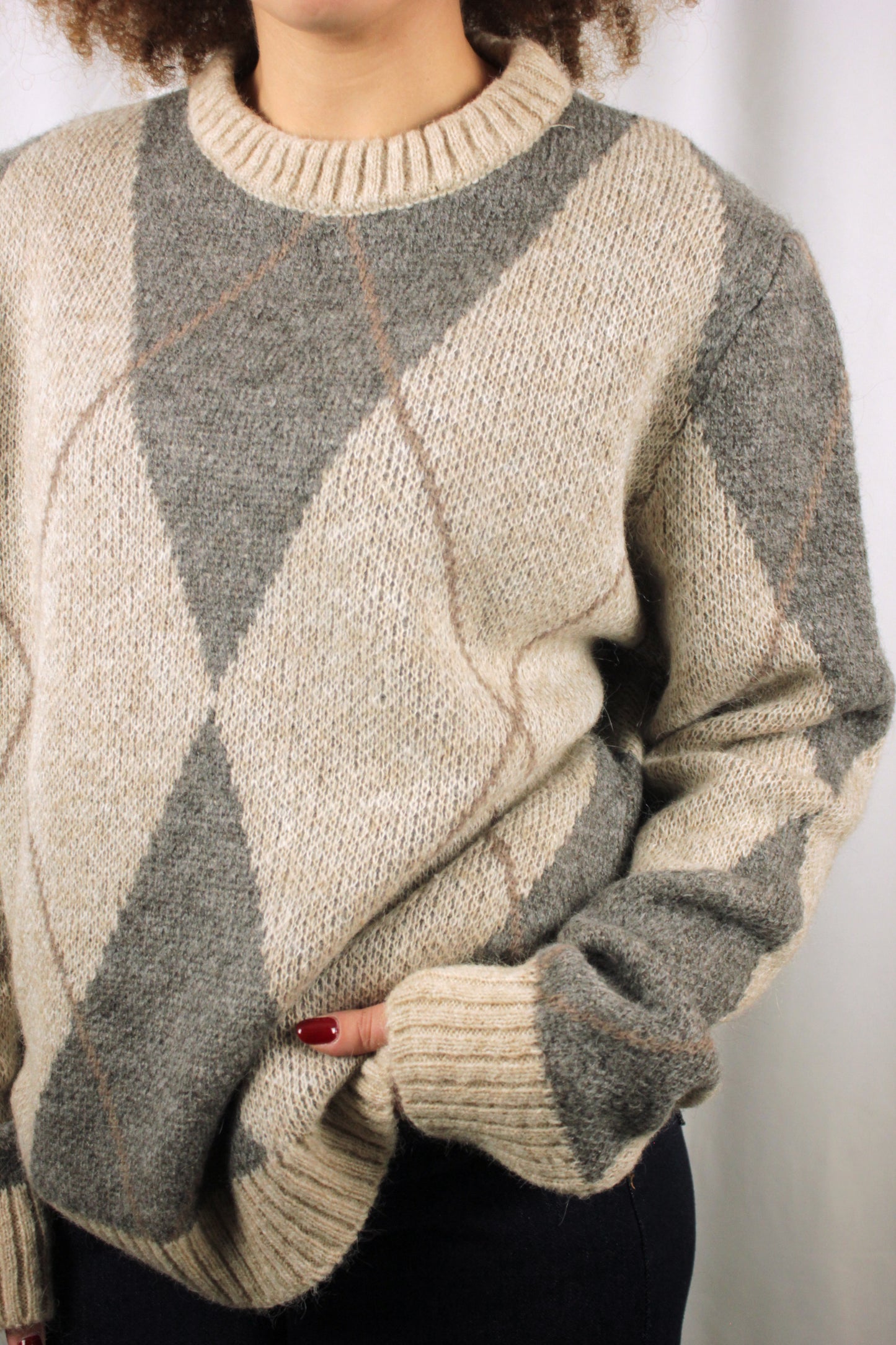 Pull in alpaca maxi rombo