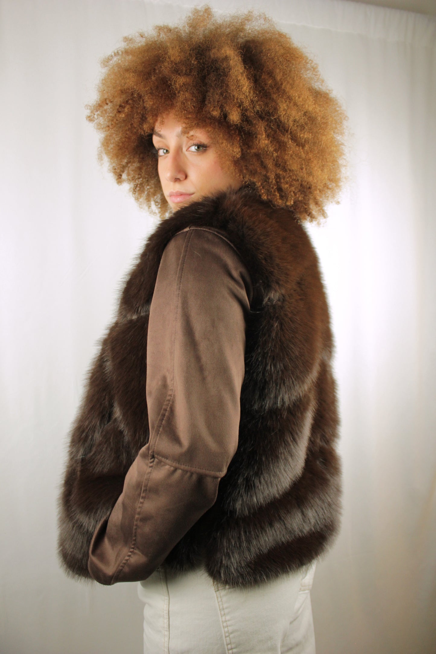 Gilet pelliccia in ecopelle