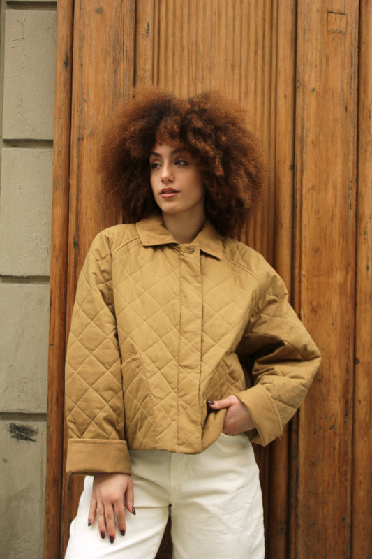 Giacca trapuntata cammello Lumina
