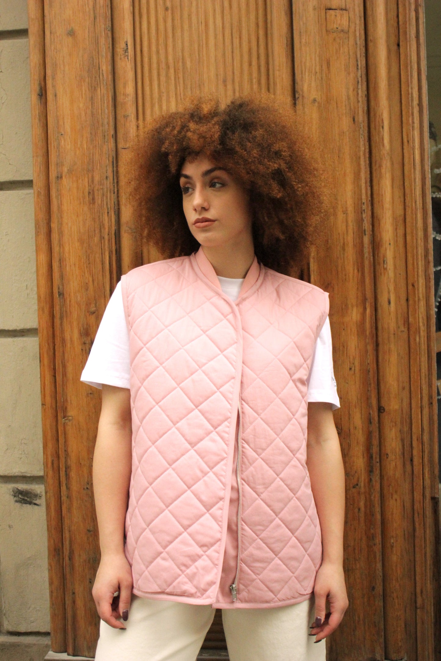 Gilet trapuntato Rosa Lumina